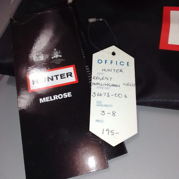 Hunter Regent Hurlington Boots Size UK 3 EU 36 Black Gold Wellington Wellie £195 - Picture 11 of 12